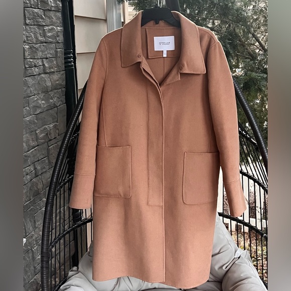 Derek Lam Jackets & Blazers - DEREK LAM 10 CROSSBY CAMEL WOMENS COAT WITH DETACHABLE FOX COLLAR SIZE 12